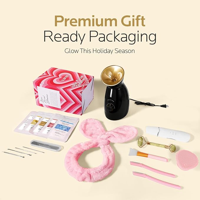 Colorfarm Facial Steamer Nano Ionic: Face Steamer Home Spa Kit Deep Cleaning - Image 2