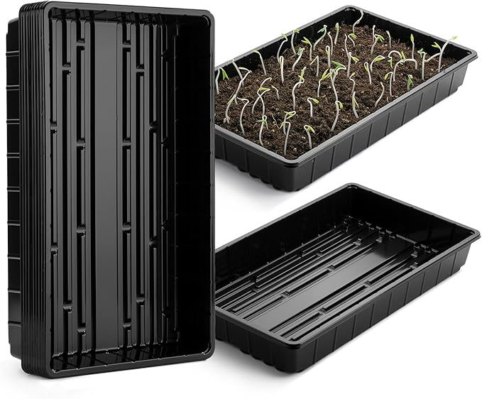 Mr. Pen- Plastic Growing Trays, 10 Pack, Plant Tray, Seed Tray, Seedling Tray by MrPen