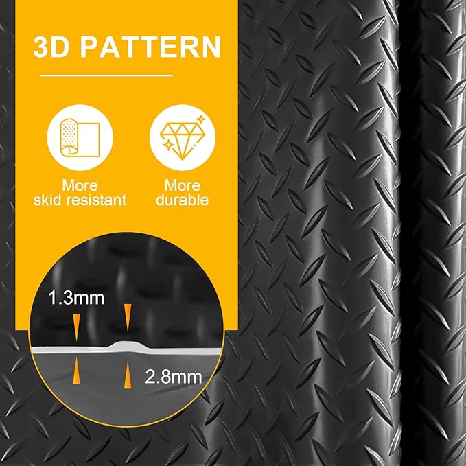 8x25 FT Garage Floor Mat, 2.8mm Thickened Flooring Roll - Image 3