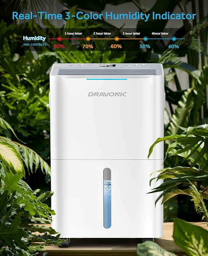 21 Pints Dehumidifier for Basement, 1500 Sq. Ft Dehumidifiers for Home - Image 7