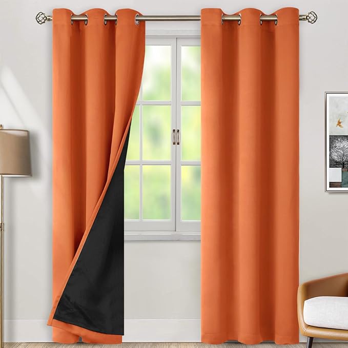 BGment Thermal Insulated 100% Blackout Curtains 84 Inch Length 2 Panels by BGment