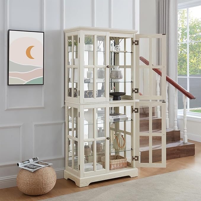 Lighted Glass Curio Cabinet - Image 9