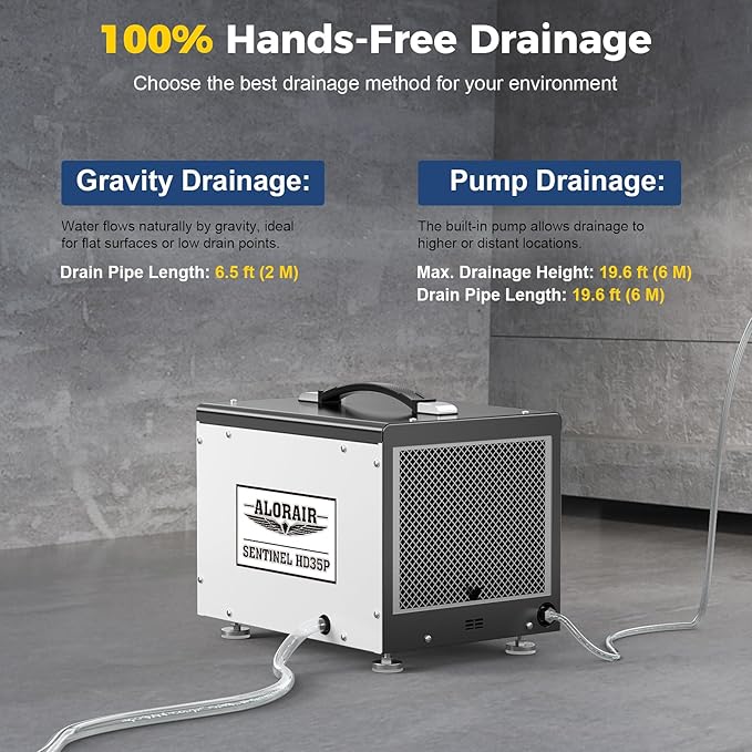 ALORAIR Wi-Fi Crawl Space and Basement Dehumidifier, 70 Pint - Image 7