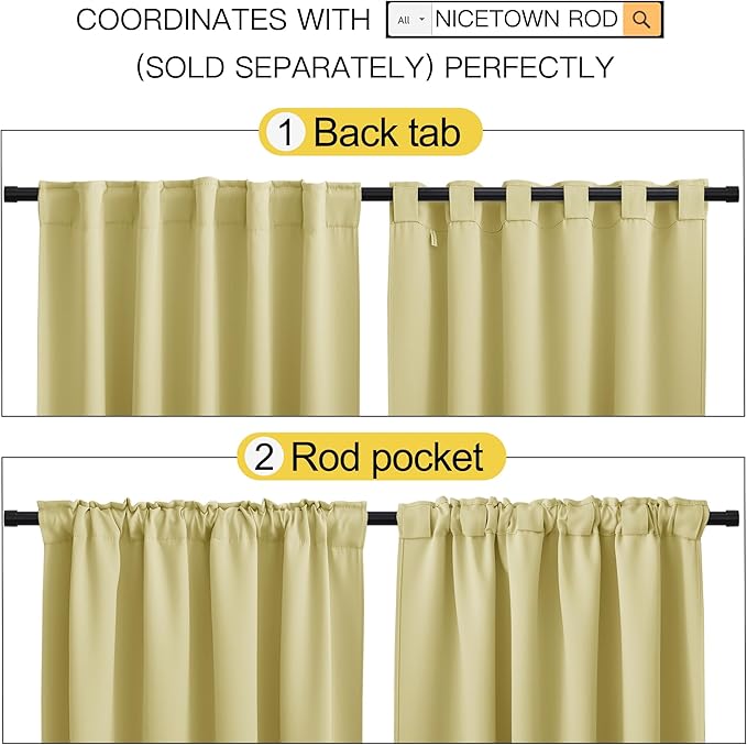 NICETOWN Blackout Curtain Panels - Image 3