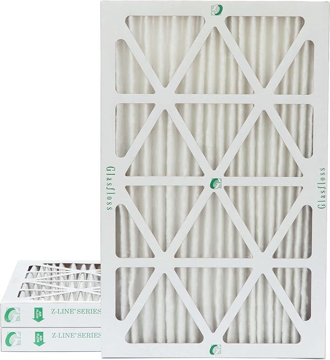 Glasfloss 16x25x2 MERV 13 AC & Furnace 2" Depth Air Filters. Box of 3. Actual by Glasfloss