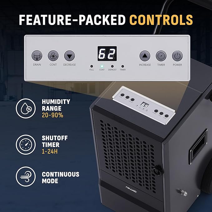 NewAir 160-Pint Commercial Dehumidifier - Image 4