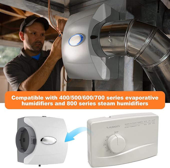 4655 Wall Mounted Humidifier Control Humidistat, Manual Humidistat Digital - Image 3