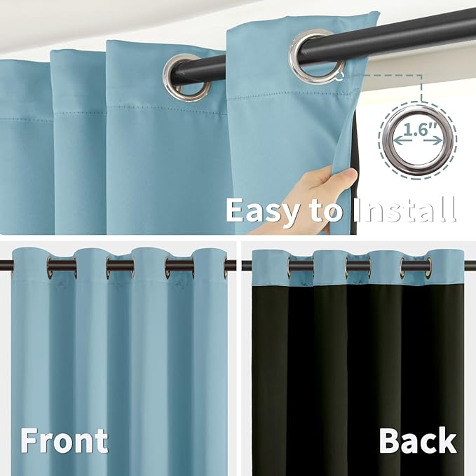 BGment Blackout Curtains 95 Inches Long 2 Panels Set - Image 6