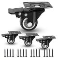 Alise Caster Wheels, 1.5" Swivel Caster Set of 4, Steel Core Rubber Heavy Duty by Alise