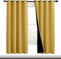 NICETOWN Bright Yellow Full Shade Curtain Panels, Pair of Thermal Insulated & by NICETOWN