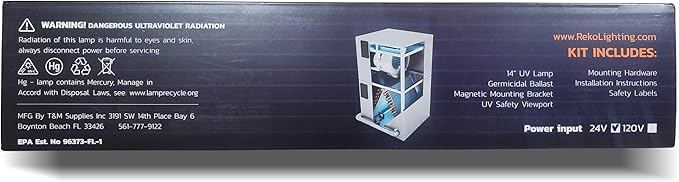 24 Volts Power Input! Pureuv 14" Bulb Uv Light Coil Cleaner - Image 7