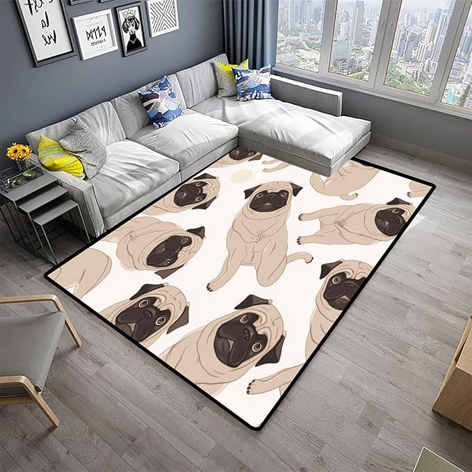 Runner Rug Cartoon Pug Dog - Image 2