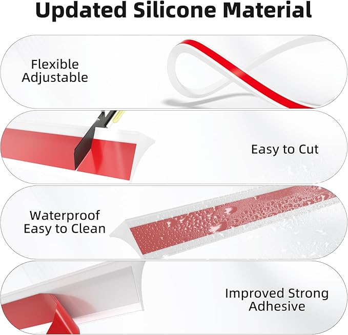 118 Inch Water Guard for Kitchen Sink，Silicone Rubber Kitchen Splash Guard - Image 3