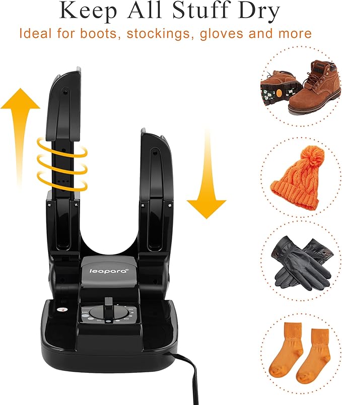 Boot Dryer Shoe Dryer with Timer, leapara Heat Blower Warmer - Image 5