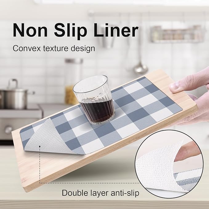 Shelf Drawer Liner for Kitchen Cabinets Non-Adhesive, 17.5IN x 10FT Non-Slip - Image 2