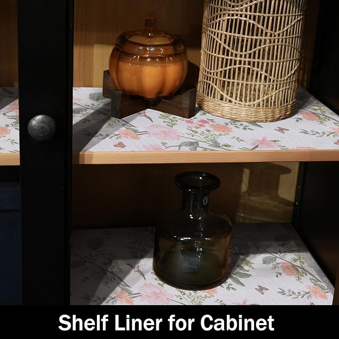 Bird Floral Shelf Liners Non Adhesive and Strong Non-Slip 12IN x 20FT Shelf and - Image 7