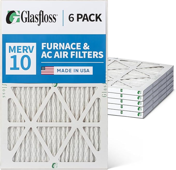Glasfloss 20x30x1 MERV 10 Pleated Air Filters Box of 6. Actual Size: 19-5/8 x - Image 6