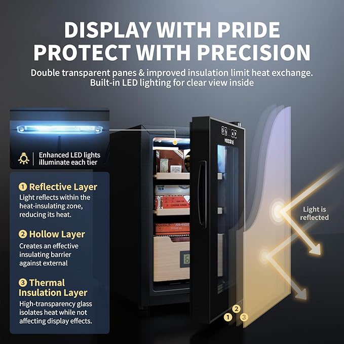 NEEDONE Electric Cigar Humidor 26L - Image 5
