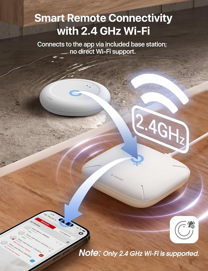 X-Sense Wi-Fi Water Leak Detector Kit, Smart Water Sensor Alarm - Image 4