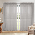 Dreaming Casa Solid Sheer Curtains 84 Inches Long Grey Rod Pocket Voile by DreamingCasa