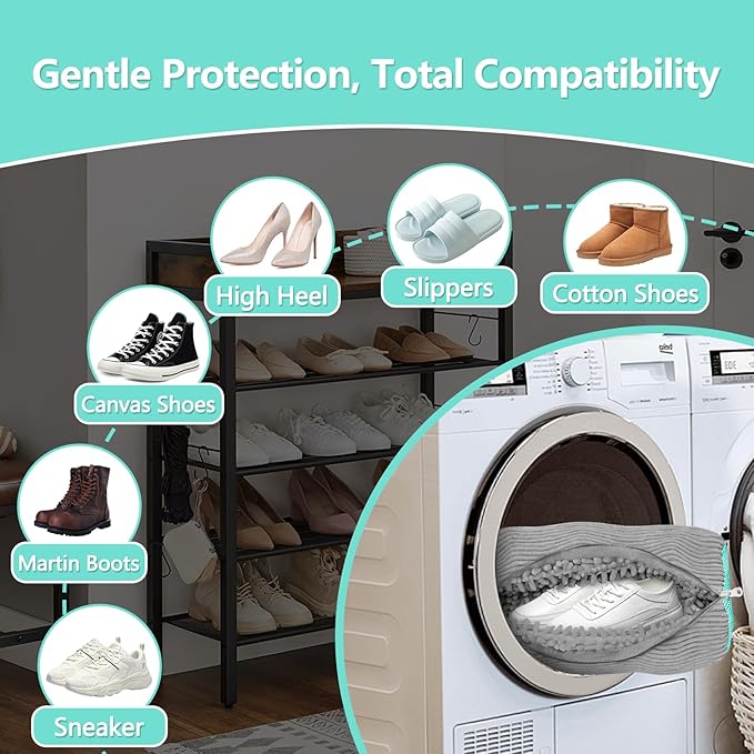 Shoe Washing Machine Bag, Shoe Cleaning Bag, Reusable Laundry Shoes Bag - Image 4