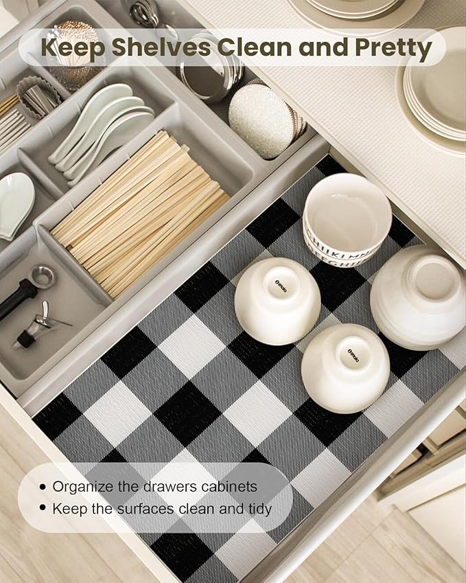 Shelf Drawer Liner for Kitchen Cabinets Non-Adhesive, 17.5In x 20FT Non-Slip - Image 3