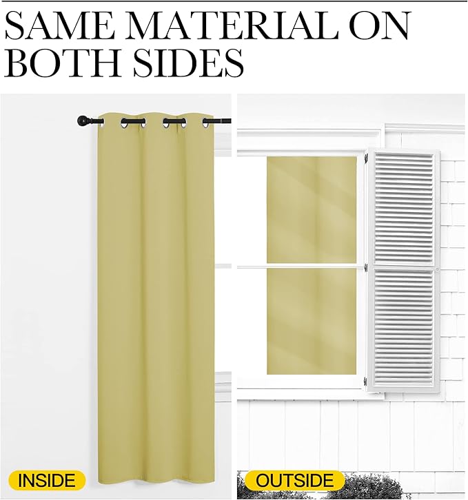 NICETOWN Patio Glass Door Blackout Curtains - Image 6