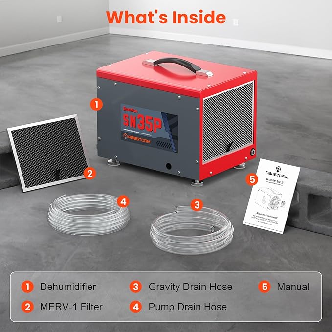 Abestorm 70 Pints Crawl Space Dehumidifiers - Image 4