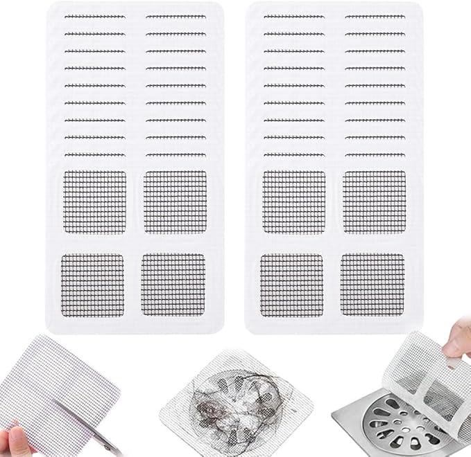 Disposable Shower Drain Hair Catcher, Hair Catcher Bathroom Drain Protector by VLZlQ