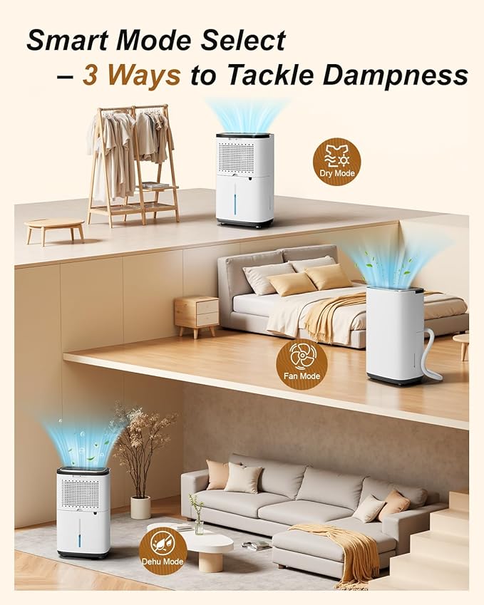 3000 Sq. Ft. Dehumidifier for Basement, 30 Pint Quiet Dehumidifiers for Home - Image 5