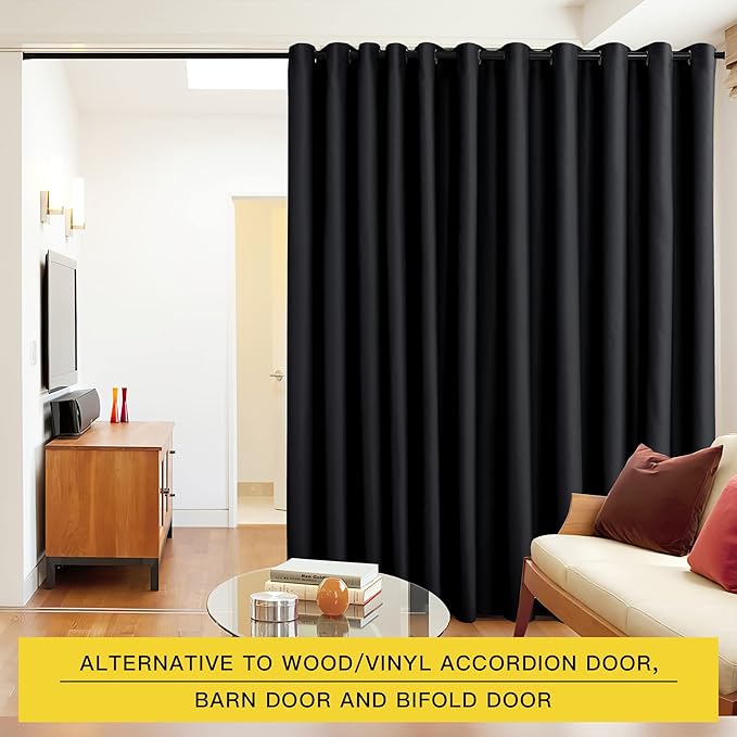 NICETOWN Black Room Dividers Curtains Screens Partitions, Premium Heavyweight - Image 3