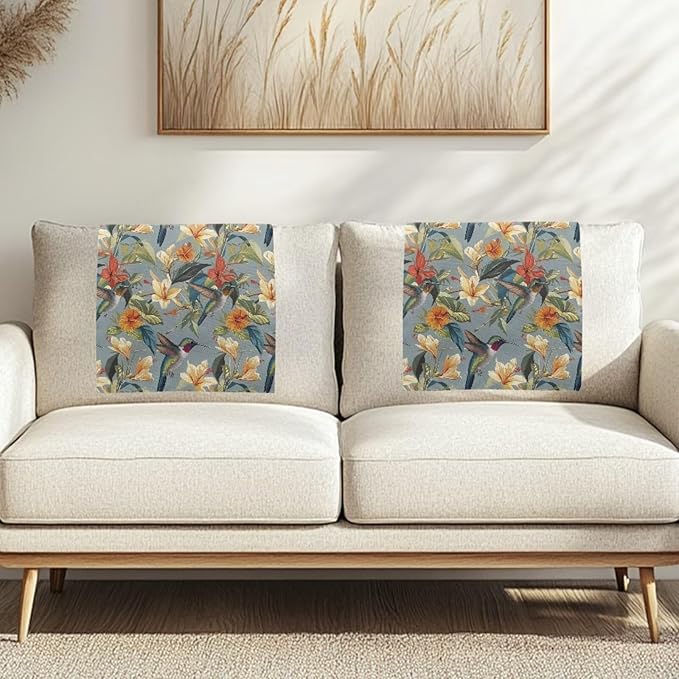 Hummingbird Armrest Cover Non-Slip Headrest Protector Stain Resistant Fabric - Image 3
