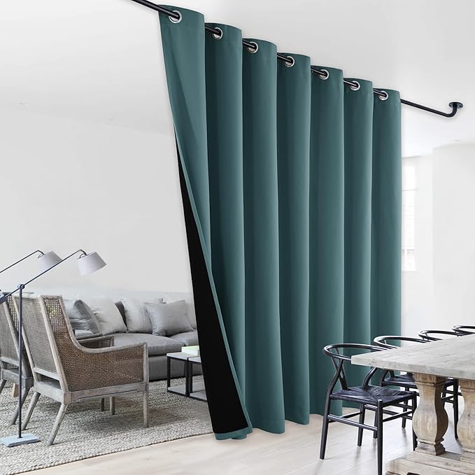 NICETOWN 100% Blackout Patio Sliding Door Curtain, Wide Lined Drape, Keep Warm - Image 8