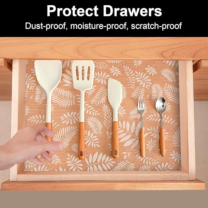 Cooyes Shelf Liners for Kitchen Cabinets Waterproof & Oil-Proof Kitchen - Image 2