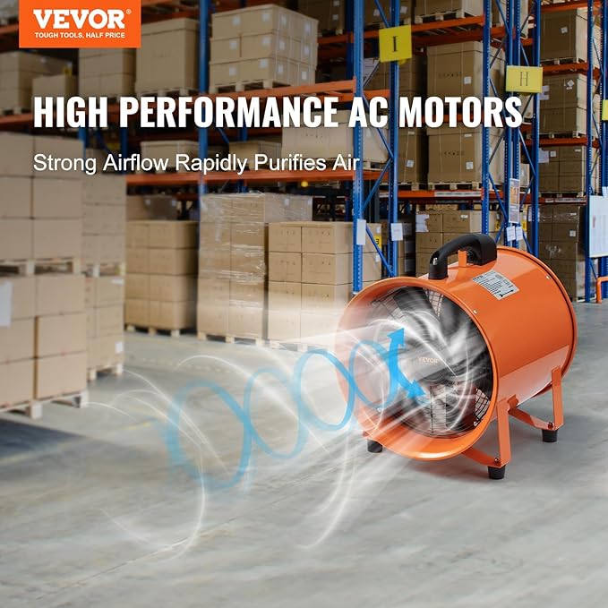 VEVOR Air Mover Blower Fan 12 Inch, 3198CFM 585W - Image 2