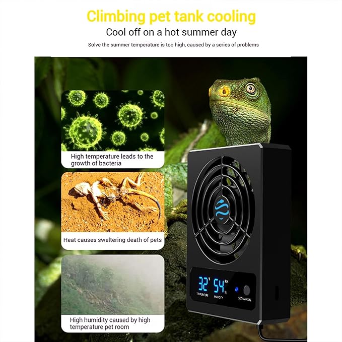 Reptile Ventilation Fan with Humidity Control & High Temp Alarm, Smart - Image 4