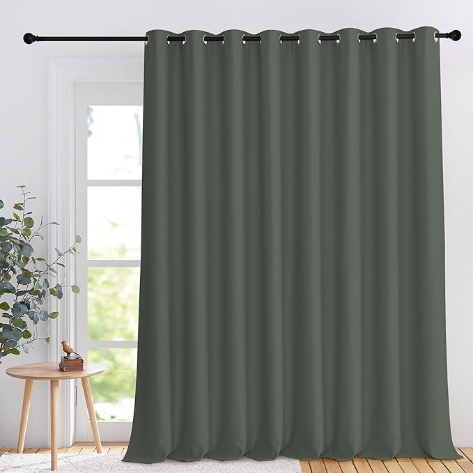 NICETOWN Patio Sliding Door Curtain 108 inches Long, Grommet Thermal Insulated by NICETOWN