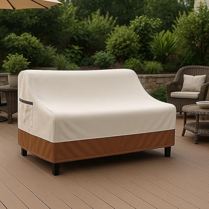 Waterproof Patio Loveseat Cover, 76W x 32.7D x 33H inches Heavy Duty 600D - Image 6