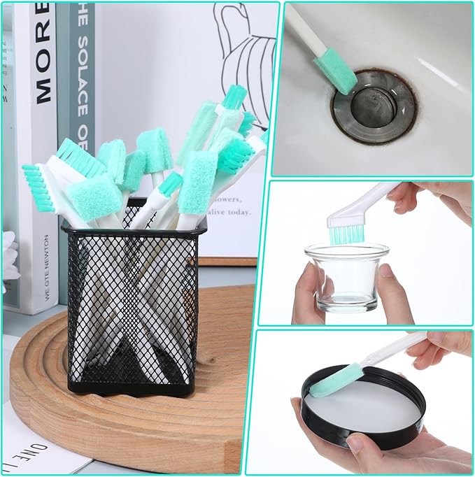 16 Pack Small Household Cleaning Brushes Crevice Cleaning Tool Deep Detail - Image 5
