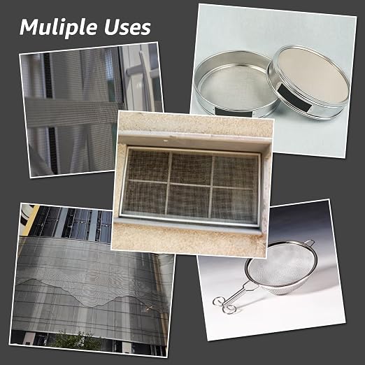 AMZDEPOT 6 Pack 12x8 Inch Stainless Steel Wire Mesh Screen - Image 4