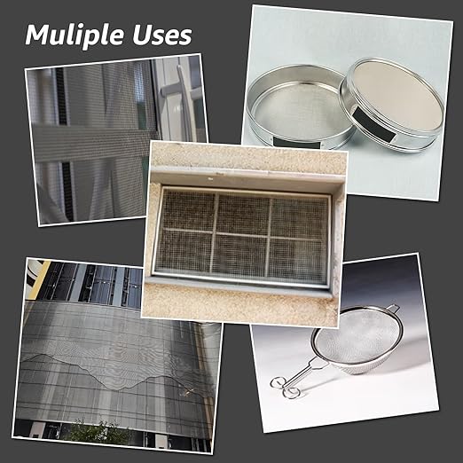 AMZDEPOT 2 Pack 14"x11" Wire Mesh, 5 Mesh Crimped Stainless Steel Mesh - Image 6