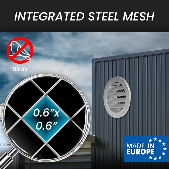 Repa Market 8 Inch Heavy-Duty Aluminum Alloy Gable Vent - Image 4