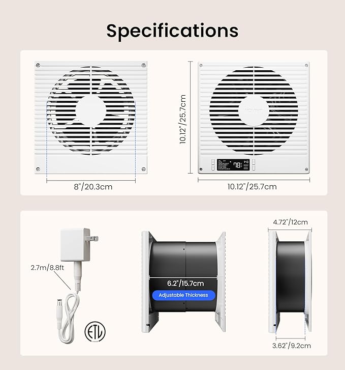 8" Room to Room Ventilation Fan - Image 7