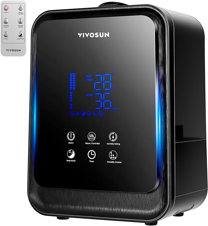 VIVOSUN 4.5L 2-in-1 Cool & Warm Mist Ultrasonic Humidifier by VIVOSUN