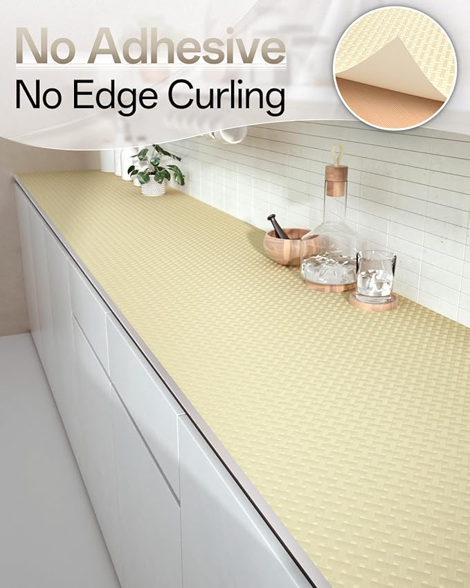 Shelf and Drawer Liner for Kitchen Cabinet, Non-Adhesive 12in x 120in - Image 4