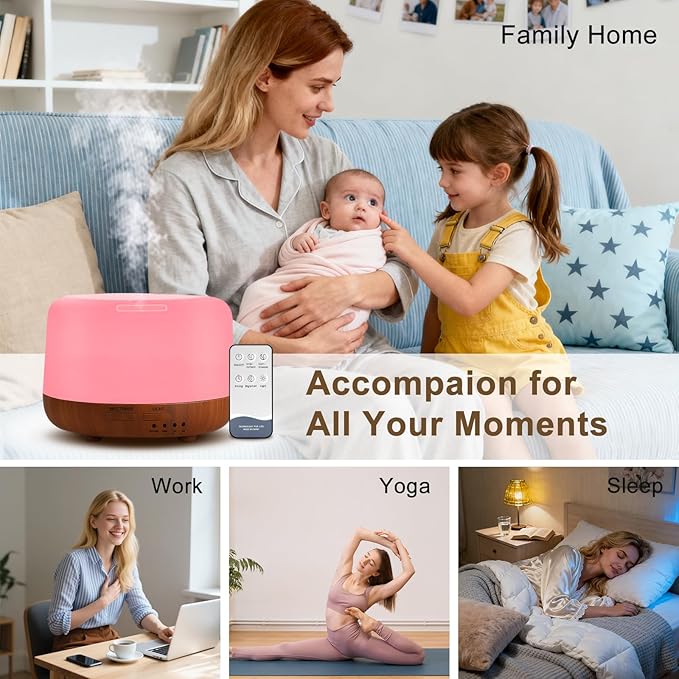 300ML Essential Oil Diffuser for Home, Aromatherapy Diffuser - Image 7