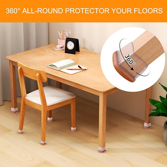 16PCS Extra Large Chair Leg Floor Protectors, Felt Furniture Pads - Image 2