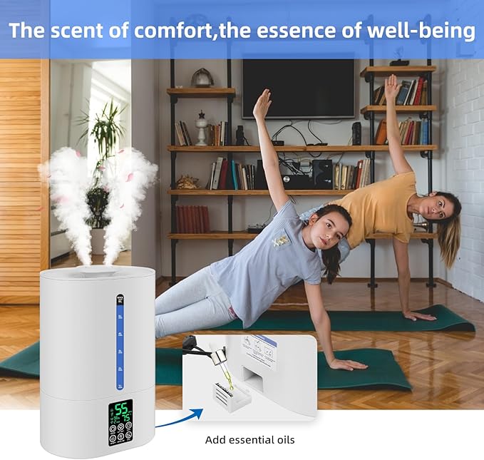6L Humidifiers for Bedroom Large Room Home, Cool and Warm Humidifier for Baby - Image 8