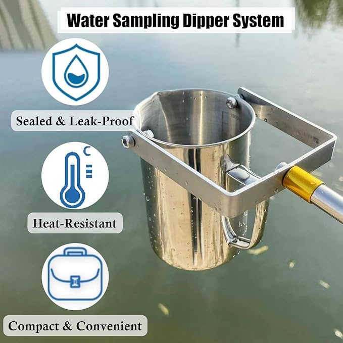 Telescopic Stainless Steel Wa-TER Sampling Pole, Water Sampler, Pendulum Beaker - Image 3