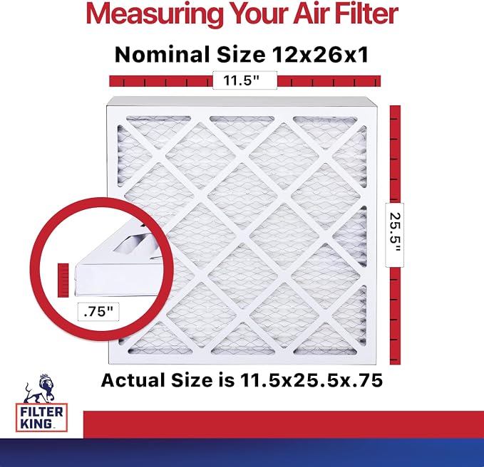Filter King 12x26x1 Air Filter | 4-PACK | MERV 11 HVAC Pleated A/C Furnace - Image 2
